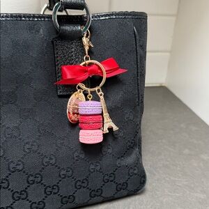 Eifel Tower Macarons Paris Bag Charm Key Holder